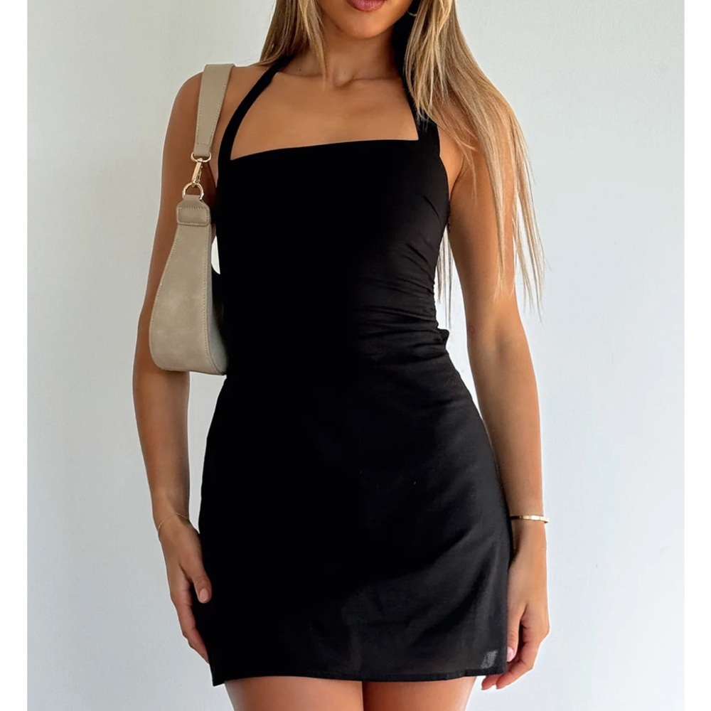 White fox mini dress